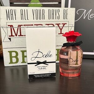 Dolce & Gabbana Eau de Toilette with Pink Bottle and Red Flower Cap tester